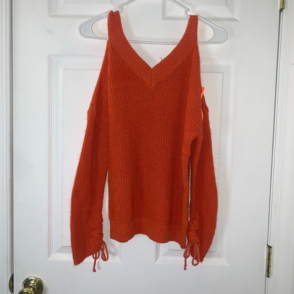 Orange Primark off the shoulder Sweater - Picture 1 of 3